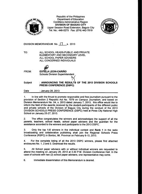 bohol deped memo